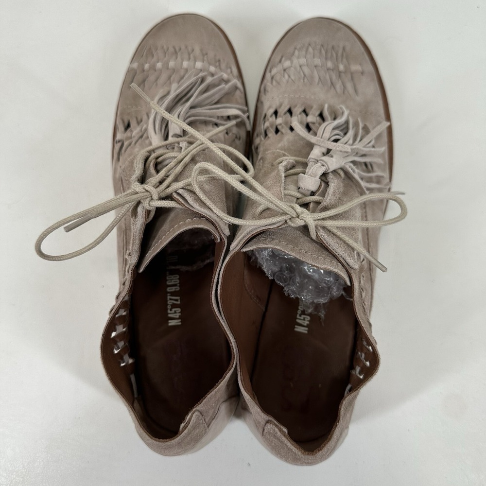 A.S.98 ZURI gray tan leather shoes Size 41 Tassel Lace Up AS 98 - Picture 5 of 10